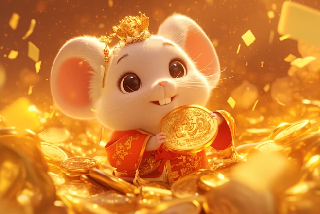 Rat Chinese Zodiac 2026 illustration，rat horoscope 2026