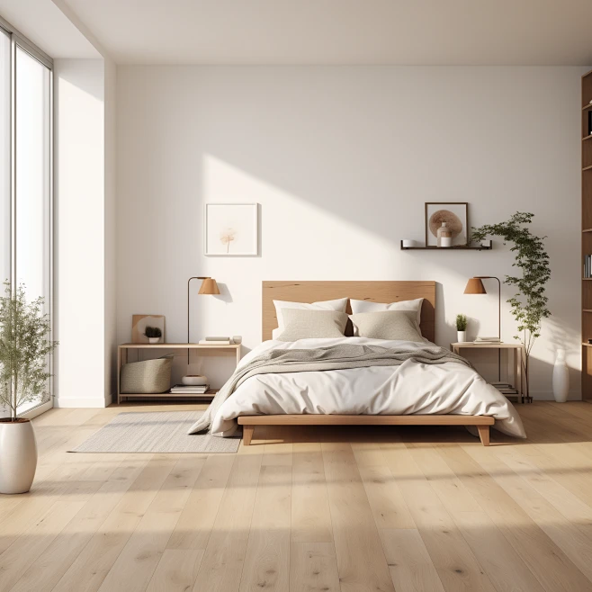 Feng Shui bed placement example: bedroom layout and calm sleep zone