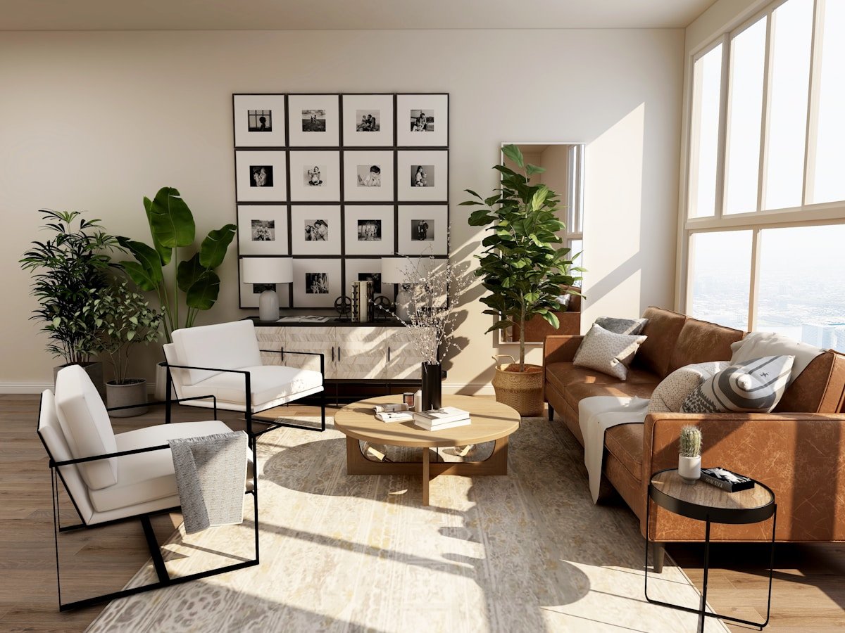 Living room evaluated during a feng shui for health and wealth consultation
